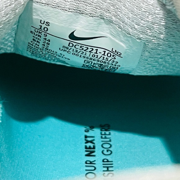 Nike Air Zoom Infinity Tour Next% White Golf Shoes DC5221-105 Men's Size 10 - Picture 4 of 13